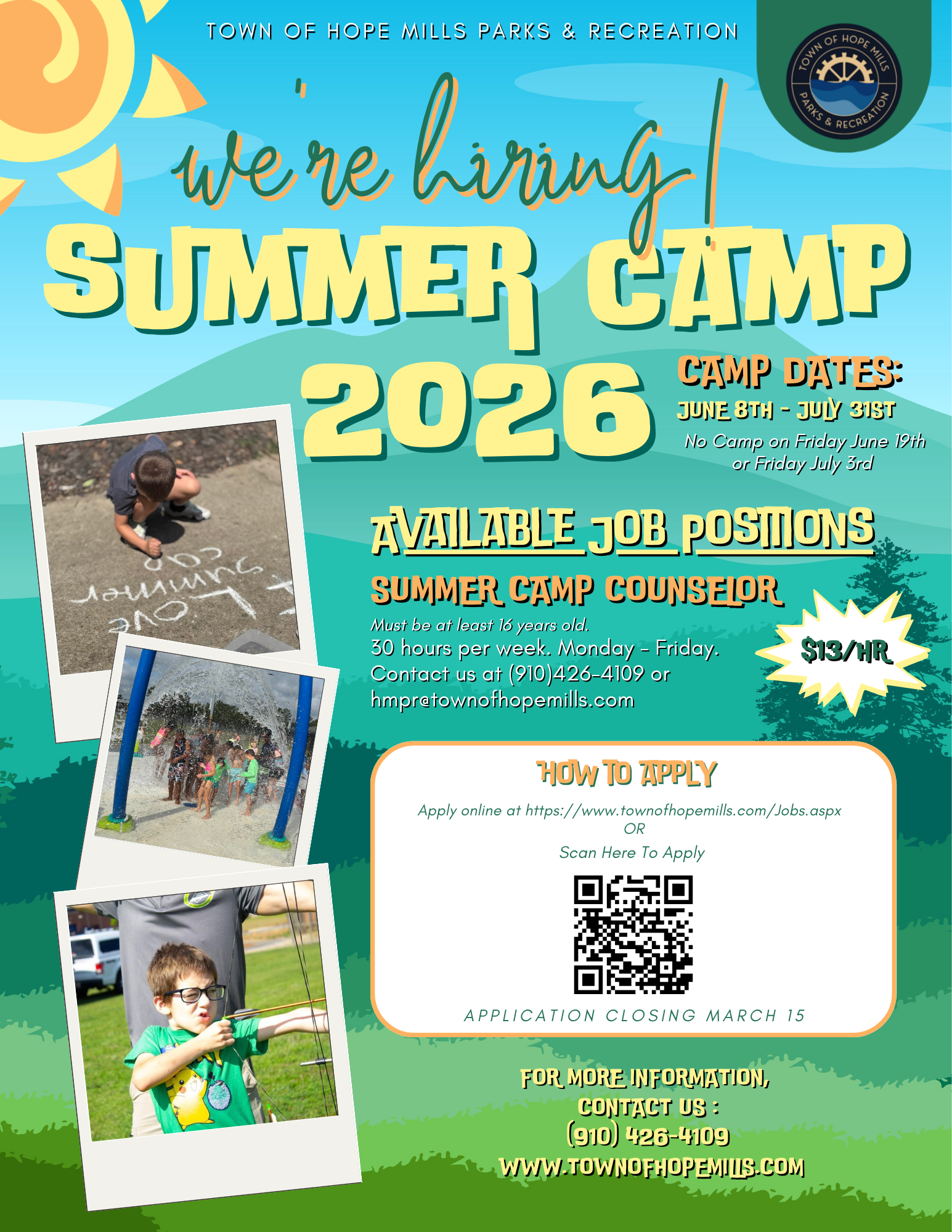 Hiring HMPR Summer Camp