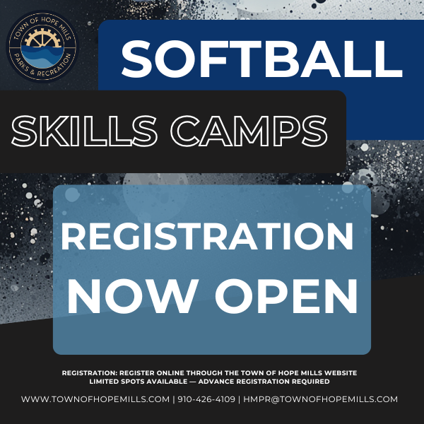 White and Blue Minimalist Baseball Camp Tournement Flyer