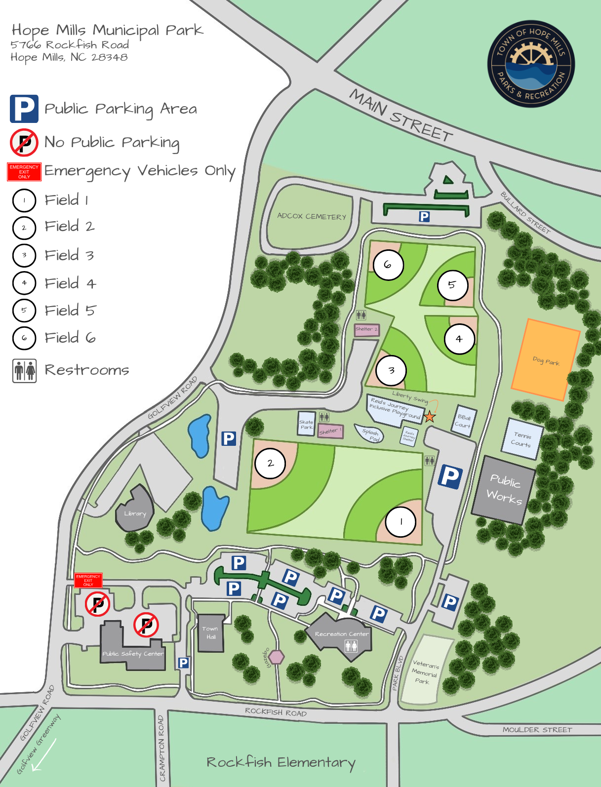 Hope Mills Municipal Park Map (2)